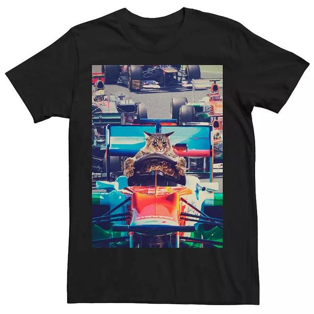 Mens Cat Go Karts Graphic Tee Product Image