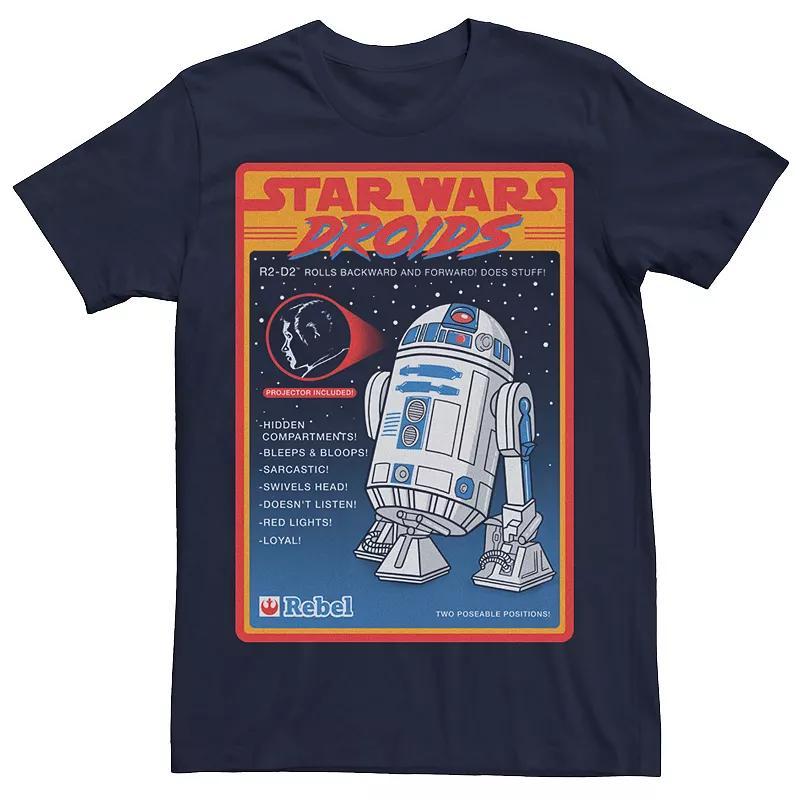 Mens Star Wars Droids R2-D2 Advertisement Poster Tee Grey Product Image