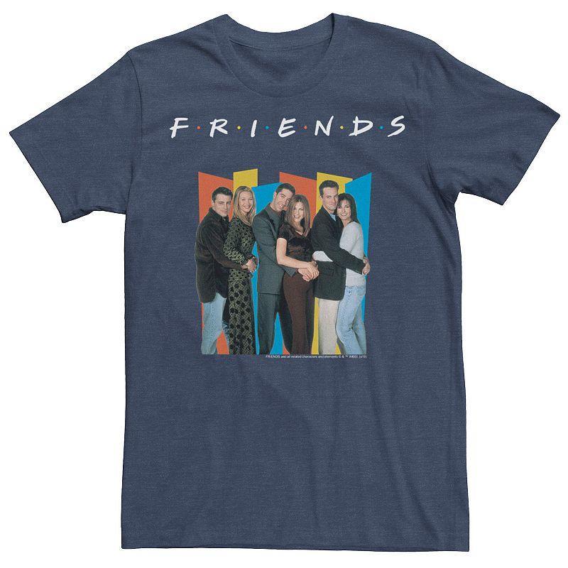 Mens Friends Geometric Group Shot Tee Med Blue Product Image