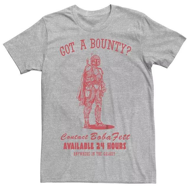 Big & Tall Star Wars Boba Fett Bounty Hunter Advertisement Graphic Tee, Mens Product Image