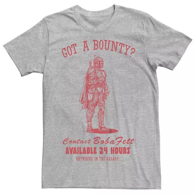 Mens Star Wars Boba Fett Bounty Hunter Advertisement Graphic Tee Athletic Grey Product Image