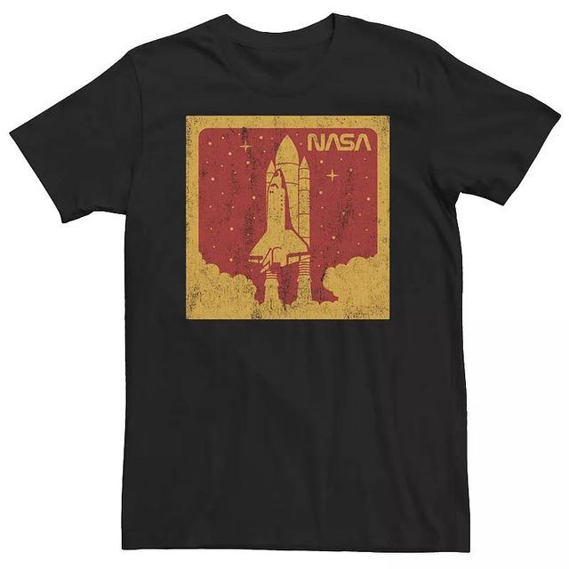 Big & Tall NASA Red And Orange Rocket Launch Poster Tee, Mens Product Image