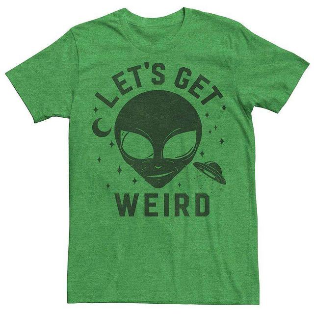 Mens Lets Get Weird Alien Tee Kelly Grey Product Image