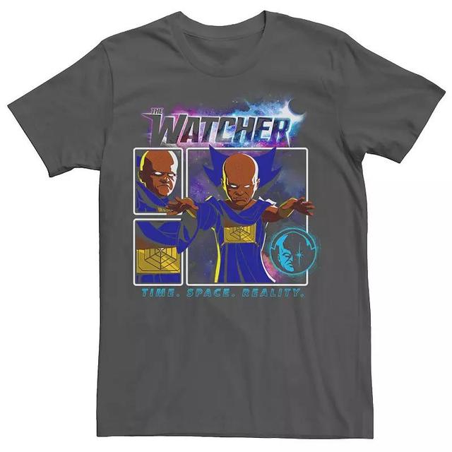 Mens Marvel What If The Watcher Comic Panels Tee, Boys Grey Product Image