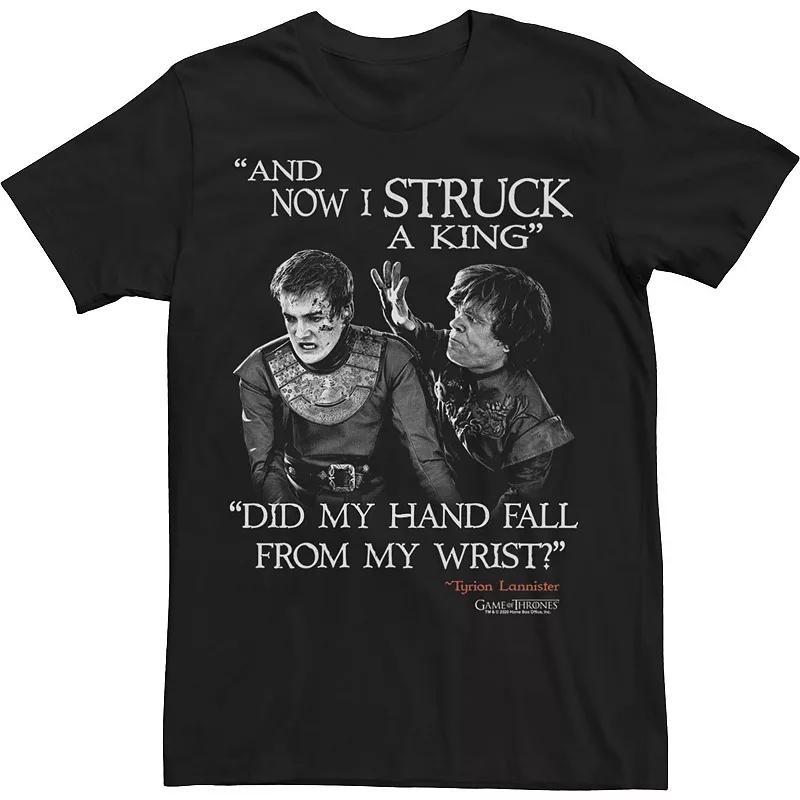 Mens Game Of Thrones Tyrion & Joffrey And Now I Struck A King Tee Product Image