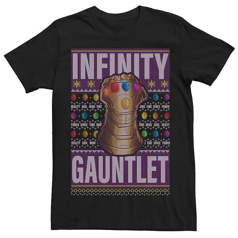 Mens Marvel Thanos Gauntlet Ugly Christmas Sweater Tee Product Image