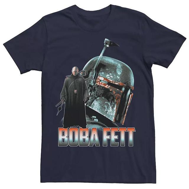 Big & Tall Star Wars: The Mandalorian Boba Fett Collage R14 Tee, Mens Blue Product Image