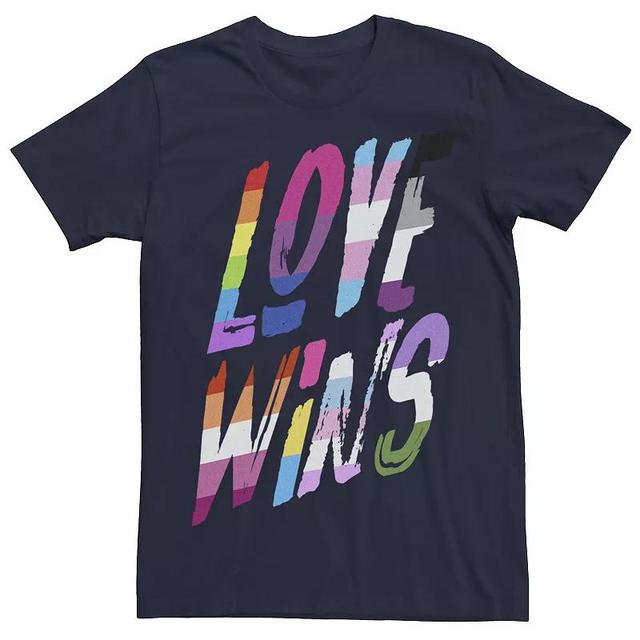 Mens Winning Love Pride Tee Blue Product Image