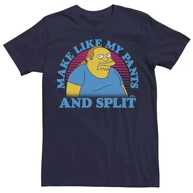 Mens The Simpsons Comic Book Guy Make Like My Pants And Split Tee Blue Product Image