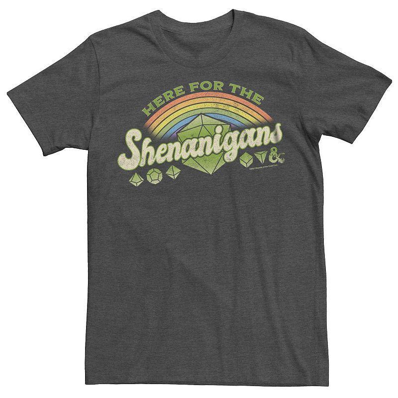 Mens Dungeons & Dragons Here For Shenanigans Tee Grey Heather Product Image