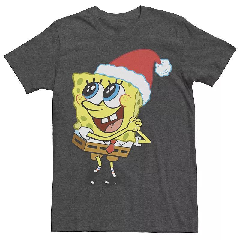 Mens Spongebob Squarepants Santa Hat Dreaming Of Christmas Tee Product Image