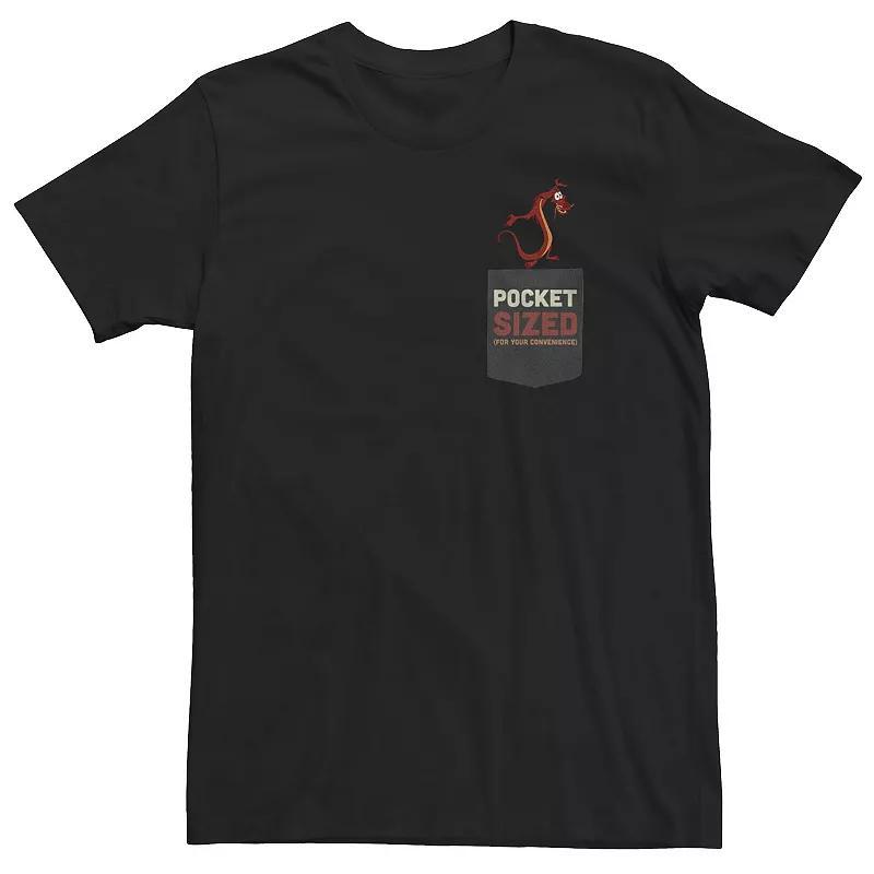 Big & Tall Disney Mulan Mushu Pocket Sized Portrait Tee, Mens Product Image