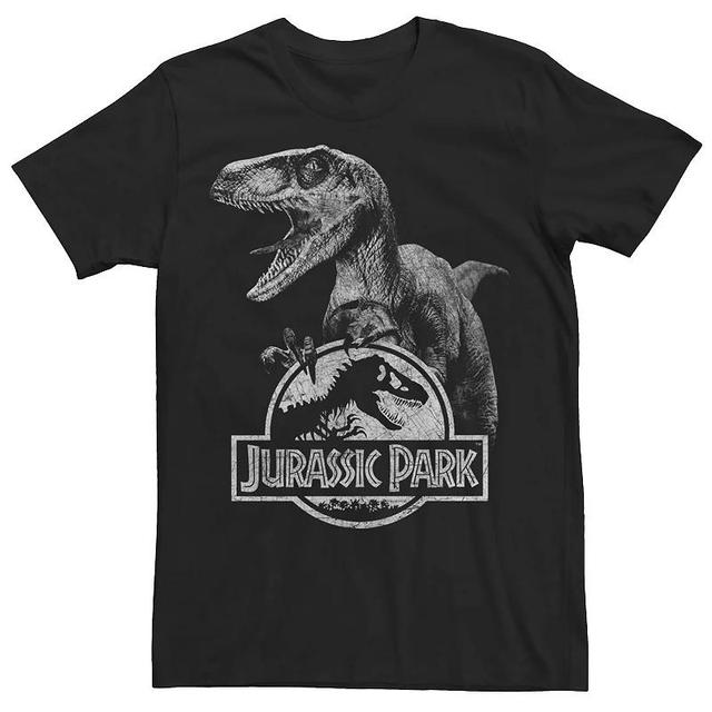 Mens Jurassic Park Velociraptor Holding Logo Tee Product Image