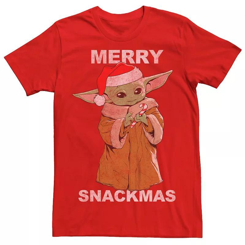 Mens The Mandalorian Grogu Merry Snackmas Graphic Tee Product Image