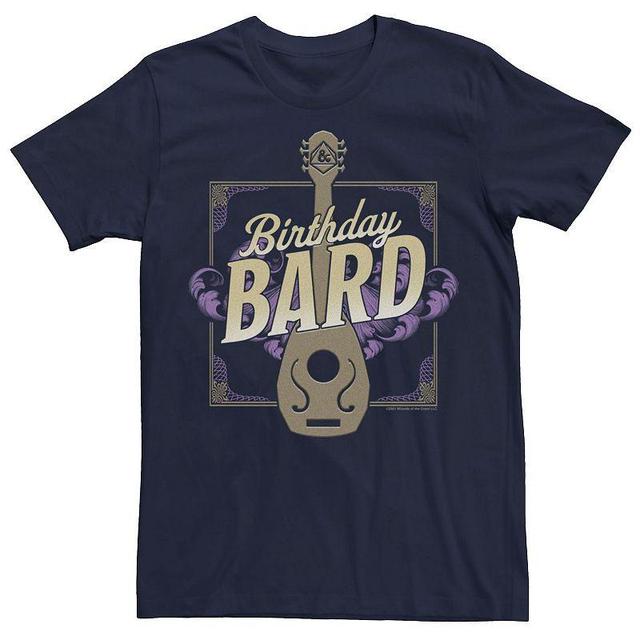 Mens Wizards Of The Coast Dungeons & Dragons Birthday Bard Guitar Logo Tee Blue Product Image