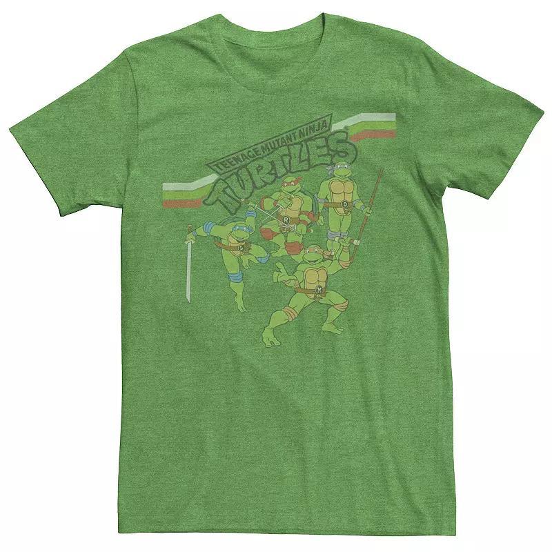 Mens Teenage Mutant Ninja Turtles Classic Group Graphic Tee Kelly Grey Product Image