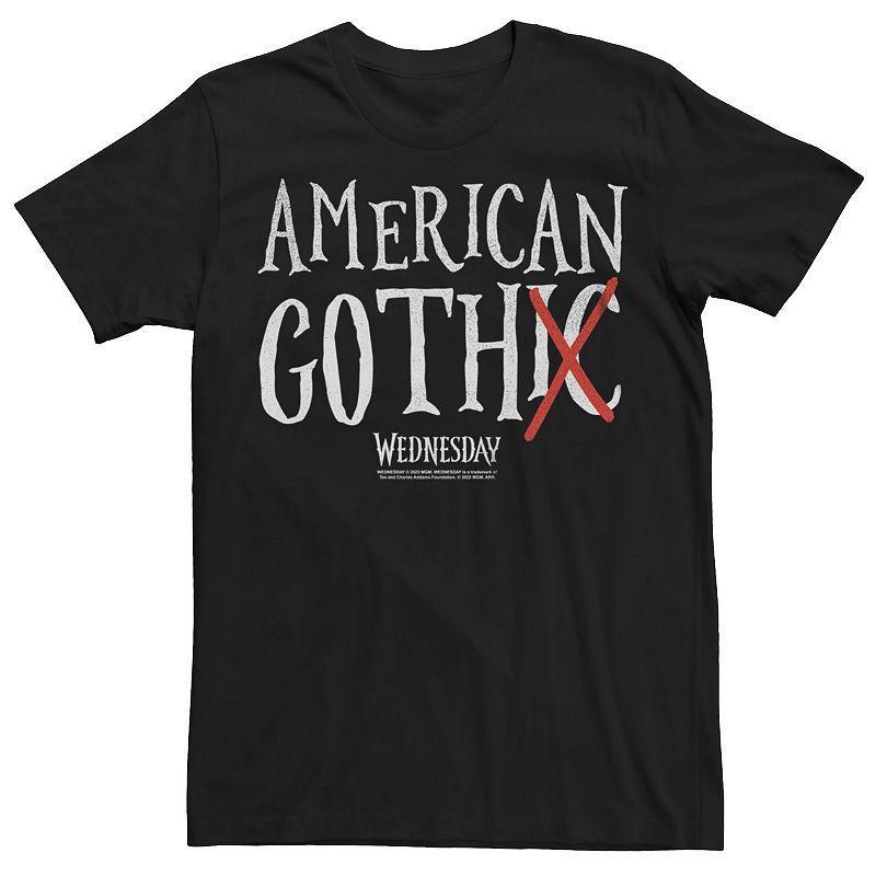 Big & Tall Wednesday American Goth Tee, Mens Product Image