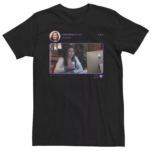 Big & Tall iCarly Interesting Twitter Carly Tee, Mens Product Image