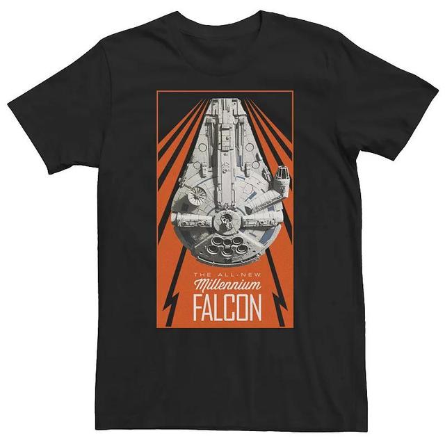 Mens Star Wars Han Solo Movie Retro Falcon Poster Tee Product Image