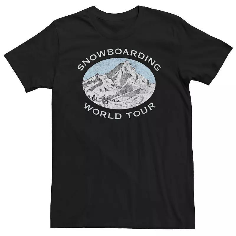 Big & Tall Snowboarding World Tour Front & Back Graphic Tee, Mens Product Image