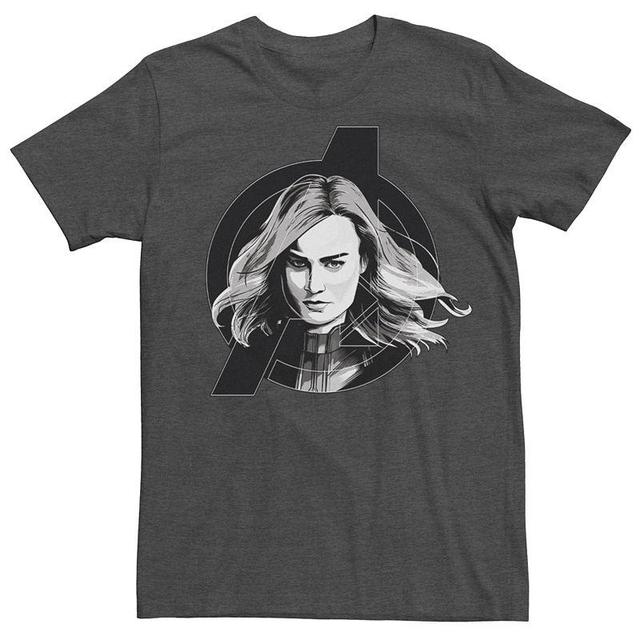 Mens Avengers Endgame Captain Marvel Portrait tee Grey Heather Product Image