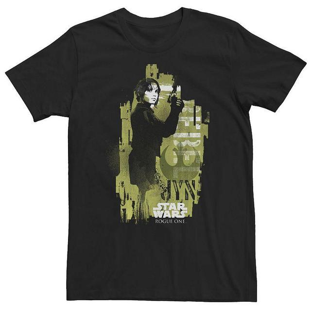 Big & Tall Star Wars Rogue One Jyn Rebellion Stencil Portrait Tee, Mens Product Image