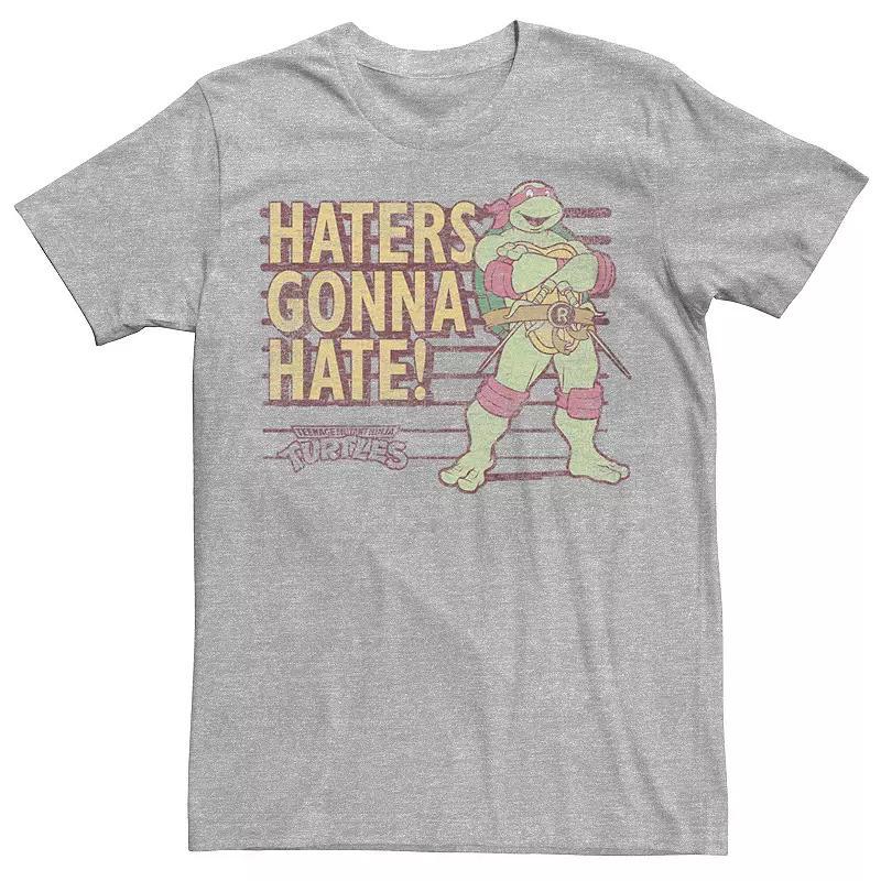 Mens Teenage Mutant Ninja Turtles Haters Gonna Hate Graphic Tee Athletic Grey Product Image