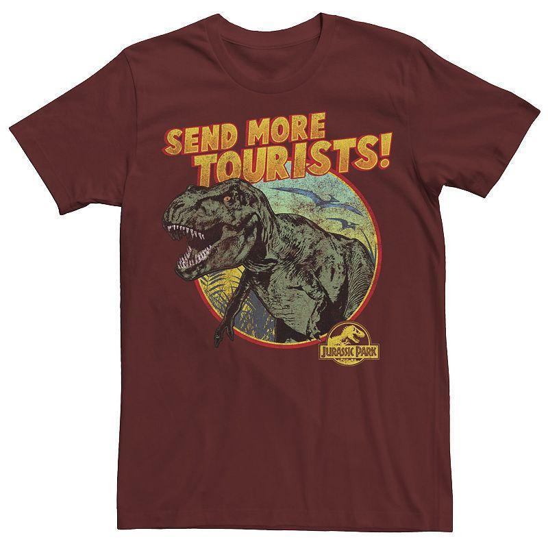 Mens Jurassic Park T-Rex Send More Tourists Tee Royal Grey Product Image