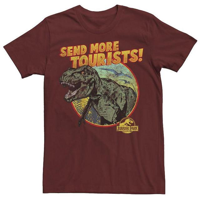 Mens Jurassic Park T-Rex Send More Tourists Tee Silver Product Image