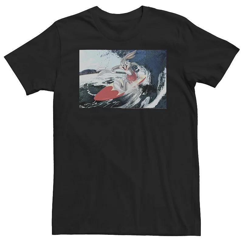 Big & Tall Looney Tunes Bugs Bunny Surf The Wave Portrait Tee, Mens Product Image