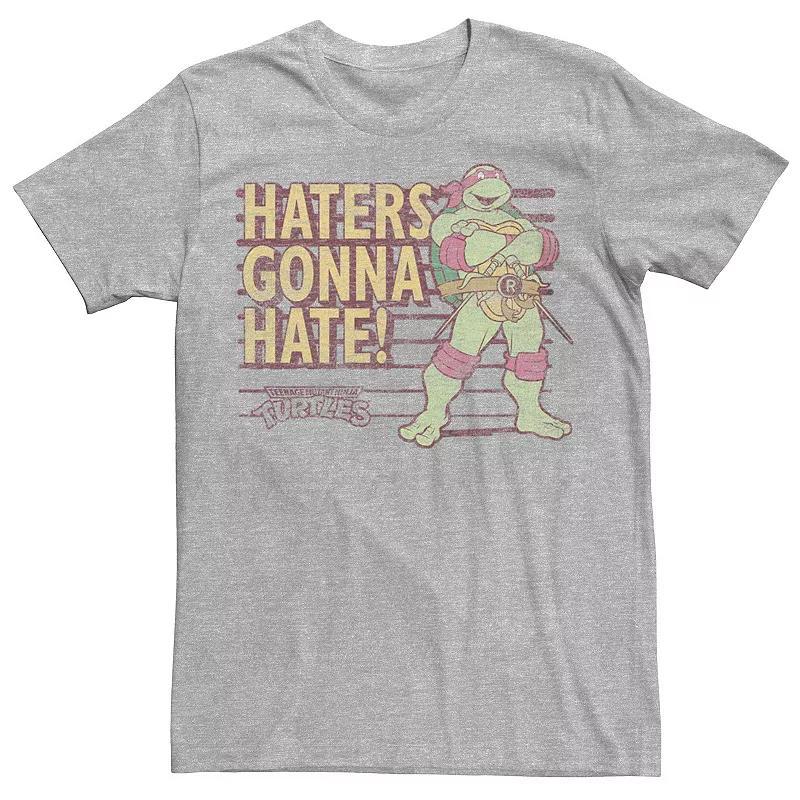 Mens Teenage Mutant Ninja Turtles Haters Gonna Hate Graphic Tee Athletic Grey Product Image