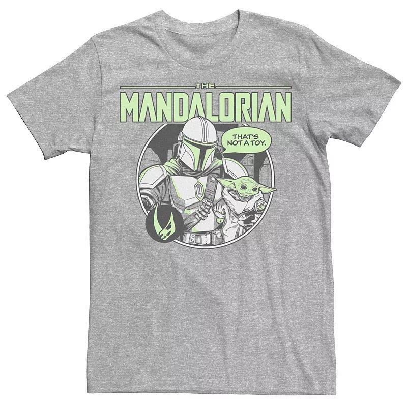 Mens Star Wars: The Mandalorian The Child Thats Not A Toy Neon Tee Athletic Grey Product Image