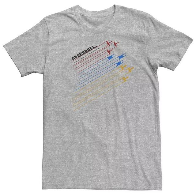 Big & Tall Star Wars Rogue One Rebel Flight Pattern Tee, Mens Athletic Grey Product Image