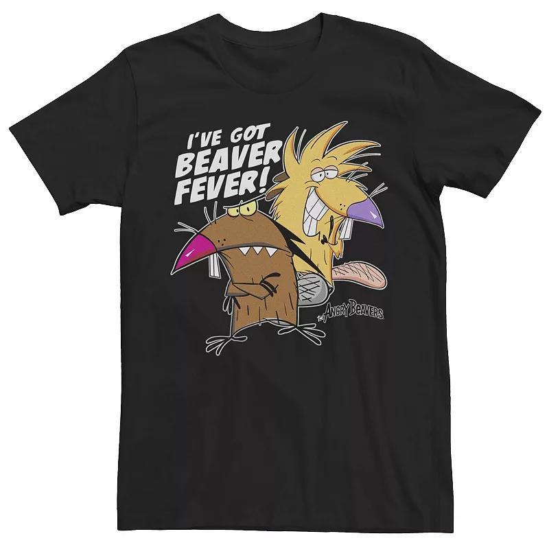 Mens Angry Beavers Ive Got Beaver Fever Portrait Tee Red Grey Product Image