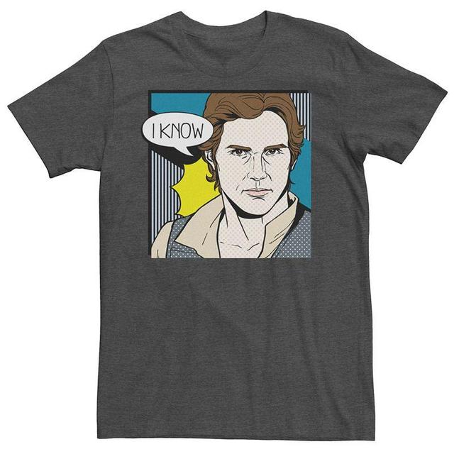 Mens Star Wars Han Solo I Know Comic Tee Grey Heather Product Image