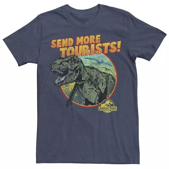 Mens Jurassic Park T-Rex Send More Tourists Tee Grey Product Image