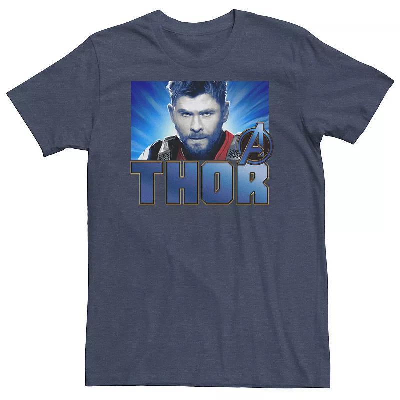 Big & Tall Marvel Avengers Endgame Thor Bold Logo Poster Tee, Mens Product Image