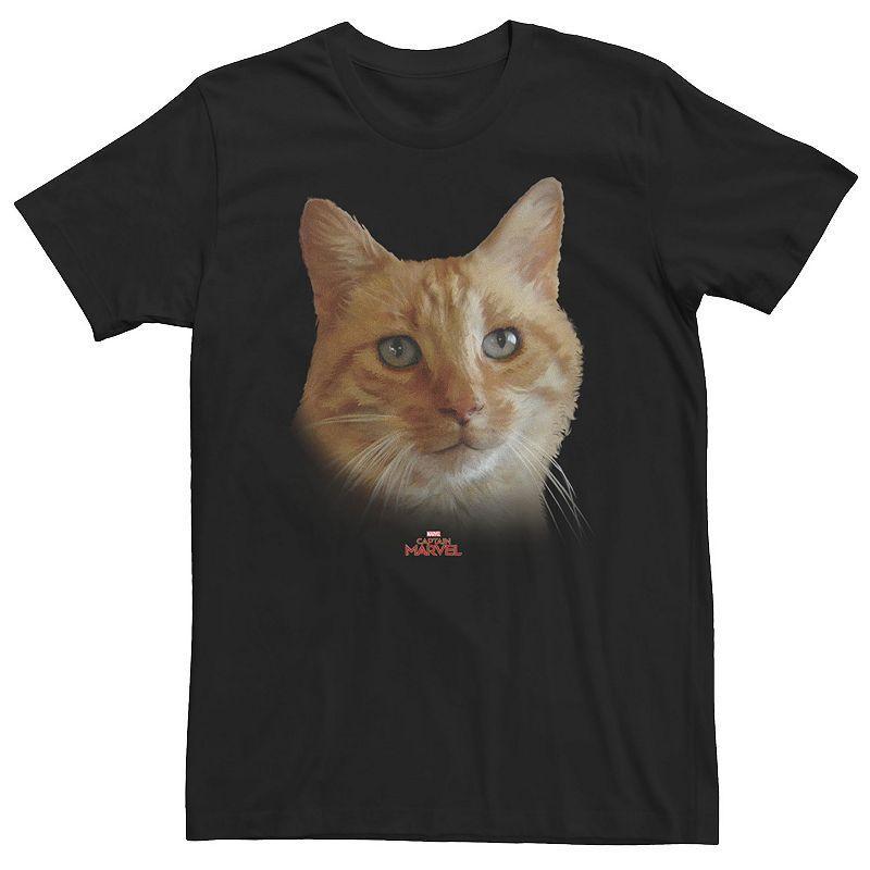 Marvel Big & Tall Marvel Captain Marvel Goose Cat Face Portrait Tee, Men's, Size: 4XL, Black Product Image