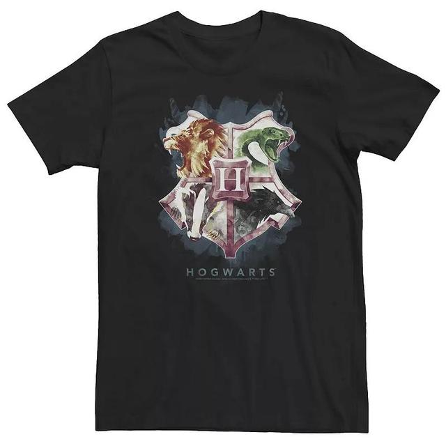 Big & Tall Harry Potter Hogwarts Crest Watercolor Tee, Mens Product Image