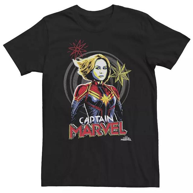 Big & Tall Marvel Avengers Captain Marvel Drawing Tee, Mens Product Image