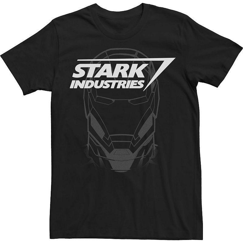 Big & Tall Marvel Avengers Iron Man Stark Industries Tee, Mens Black Product Image