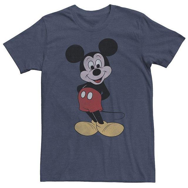 Big & Tall Disney Mickey Mouse Vintage Mickey Pose Tee, Mens Med Blue Product Image