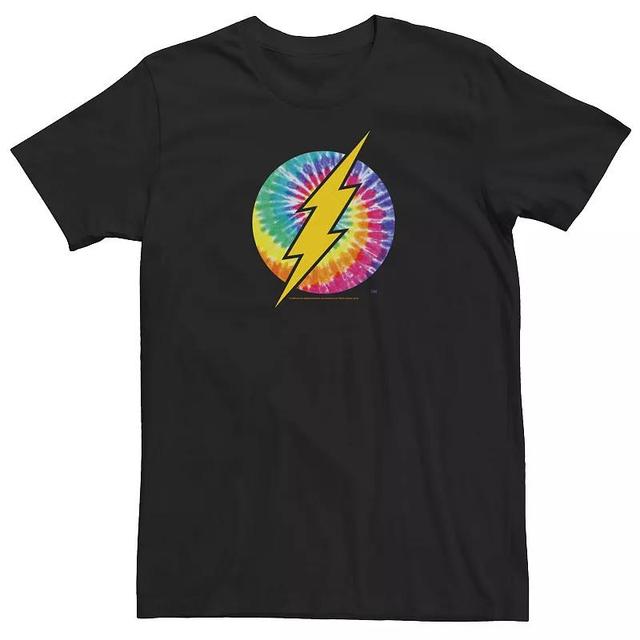 Mens DC Comics Flash Tie Dye Logo Graphic Tee Product Image