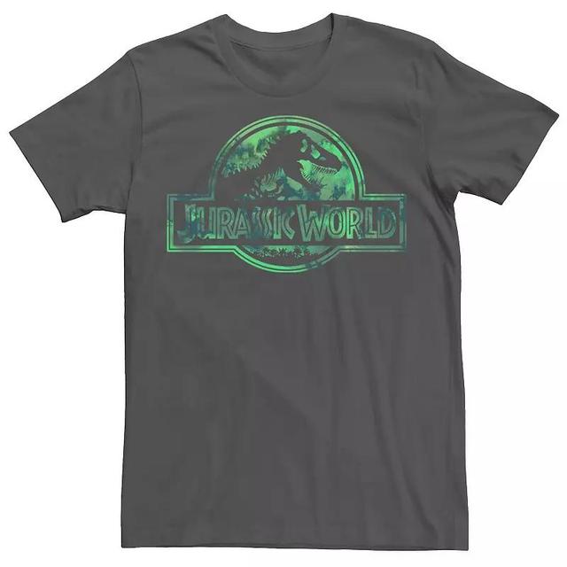 Mens Jurassic World Faded Pastel Watercolor Logo Graphic Tee Blue Product Image