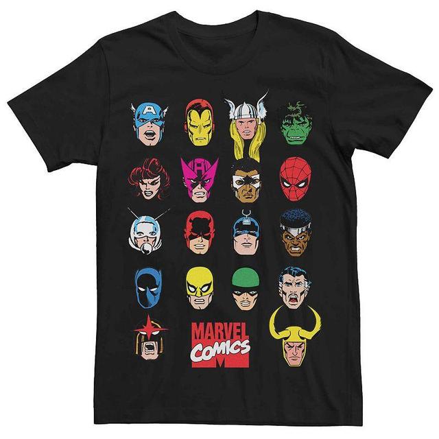 Marvel Mens Comic Collection Classic Head Shots Short Sleeve T-Shirt Product Image