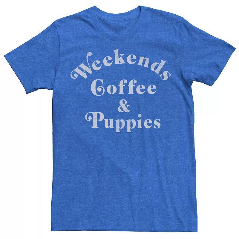 Mens Weekends Coffee And Puppies Tee Royal Grey Product Image