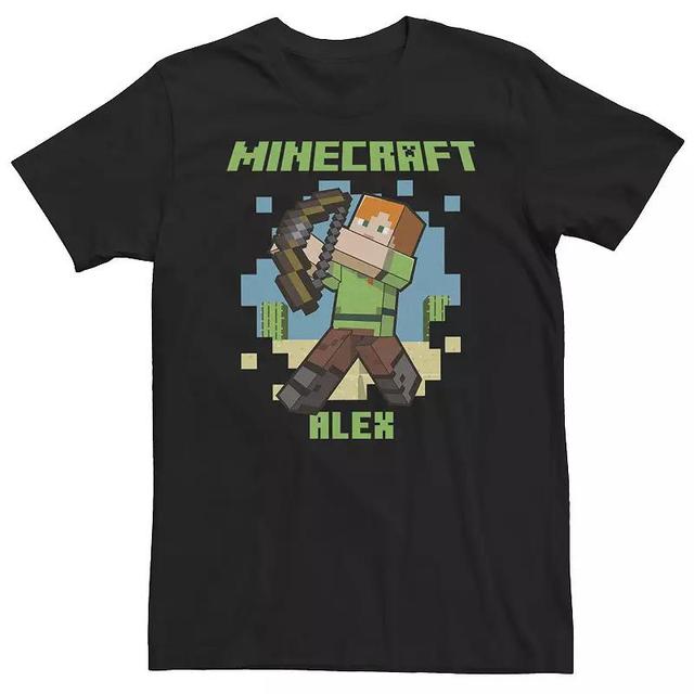 Big & Tall Minecraft Alex Breakthrough Portrait Tee, Mens Product Image