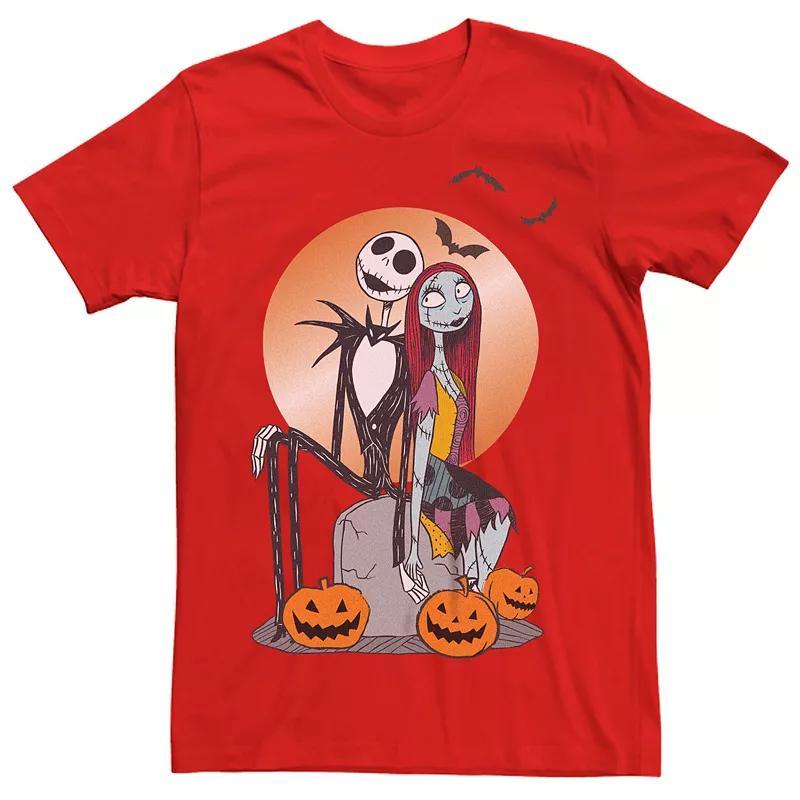 Disneys Nightmare Before Christmas Jack Skellington Sally Tombstone Mens Tee Product Image