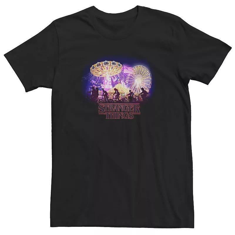 Big & Tall Netflix Stranger Things Carnival Silhouettes Logo Tee, Mens Product Image