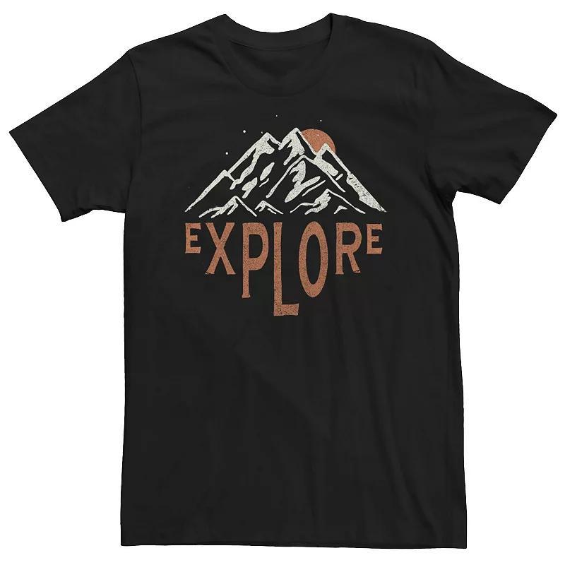 Big & Tall Trendy Explore Graphic Mountains Graphic Tee, Mens Product Image